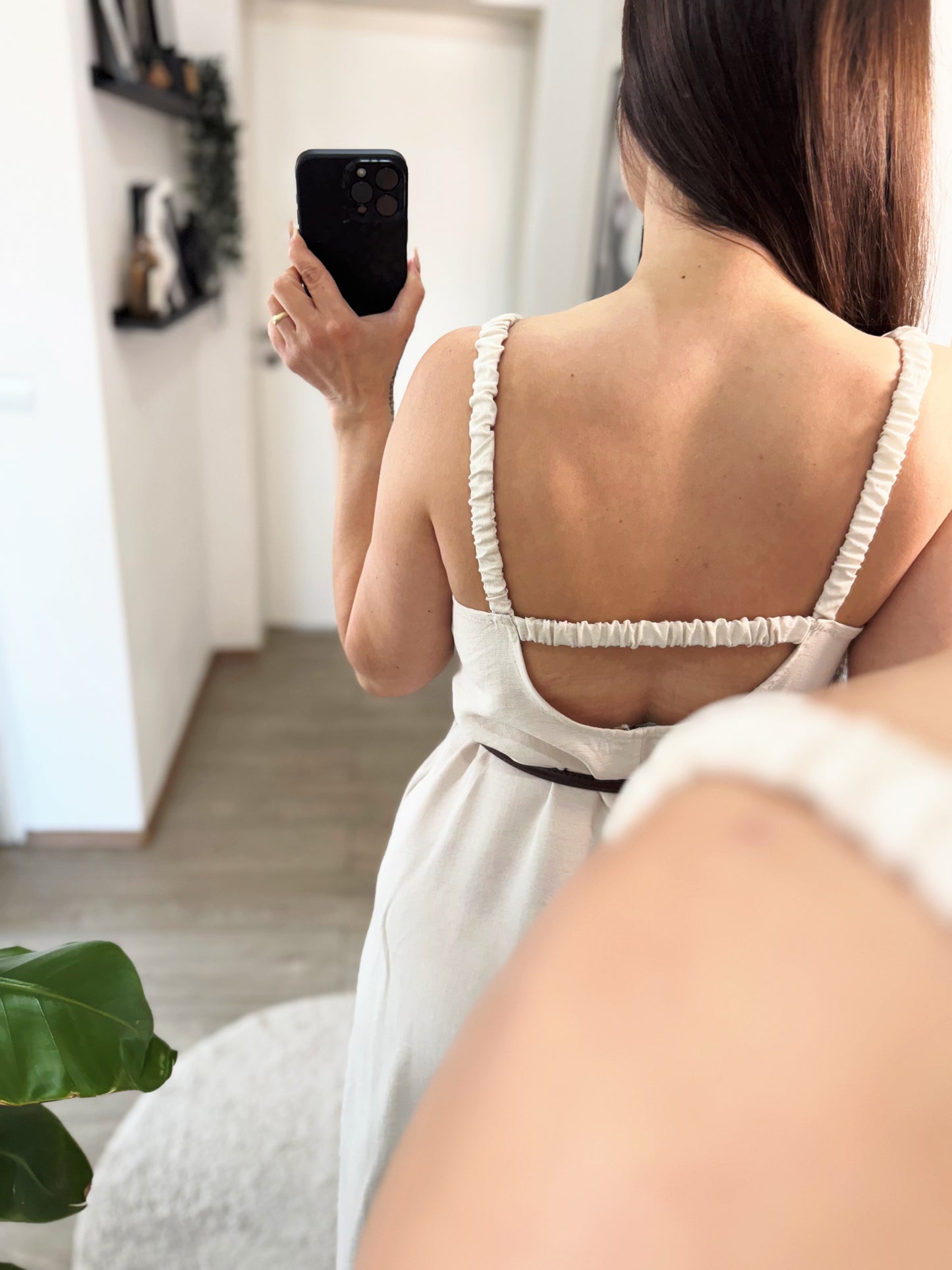 Leinen Maxikleid mit Trägern