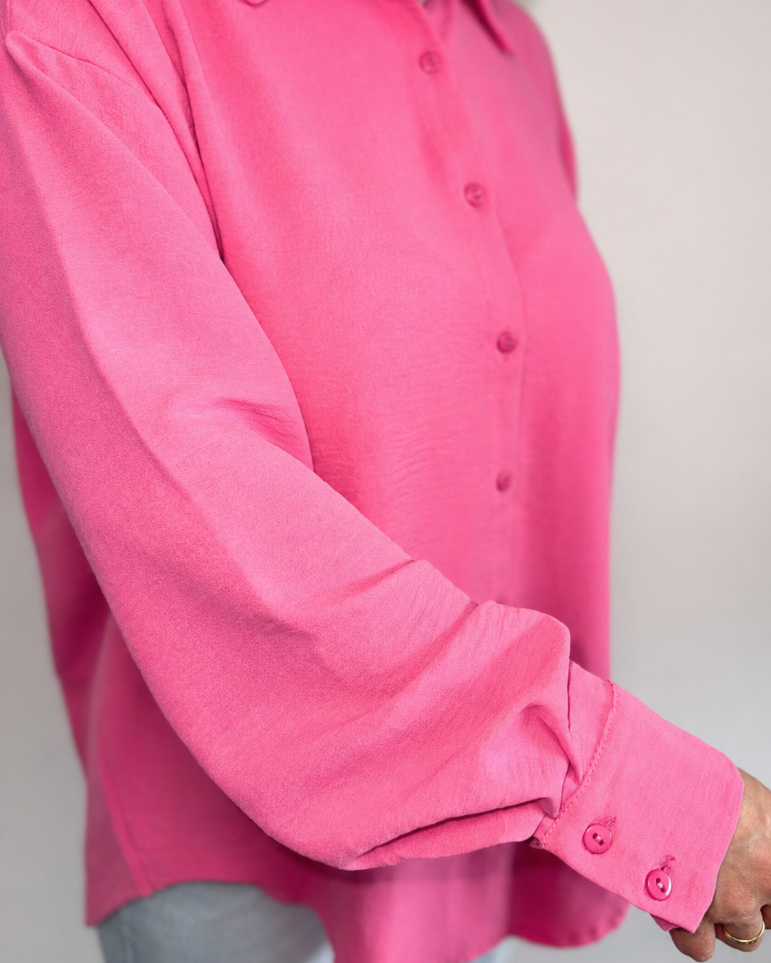Oversized Satinbluse
