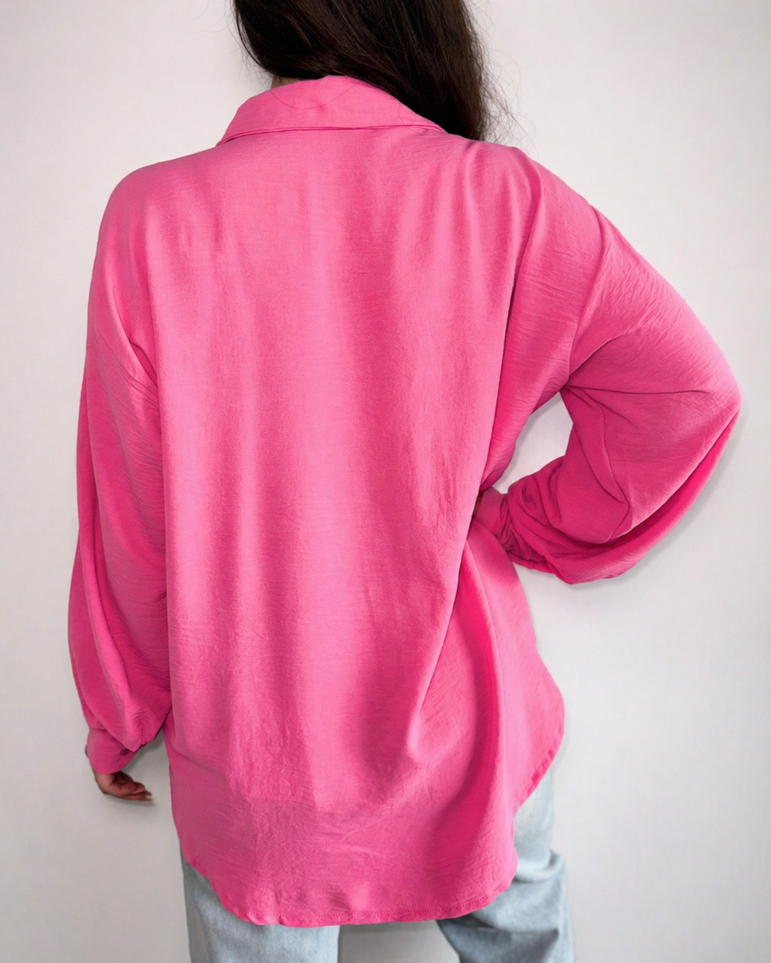 Oversized Satinbluse