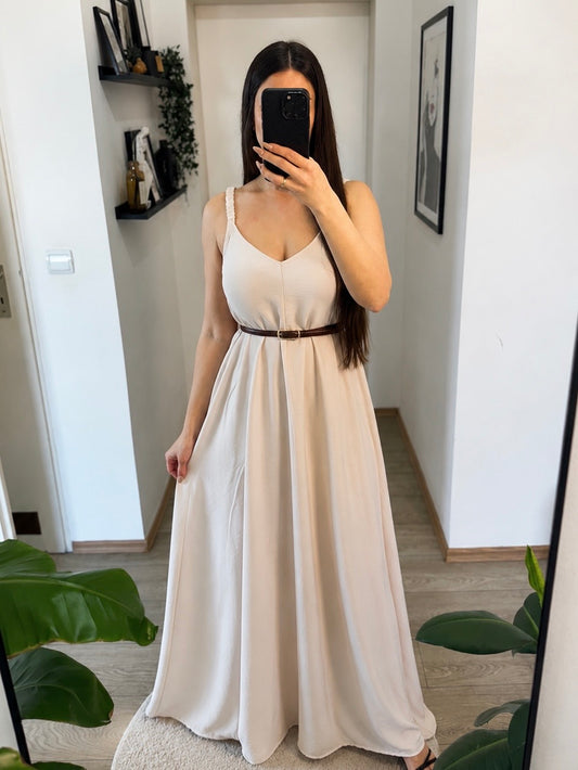Leinen Maxikleid mit Trägern